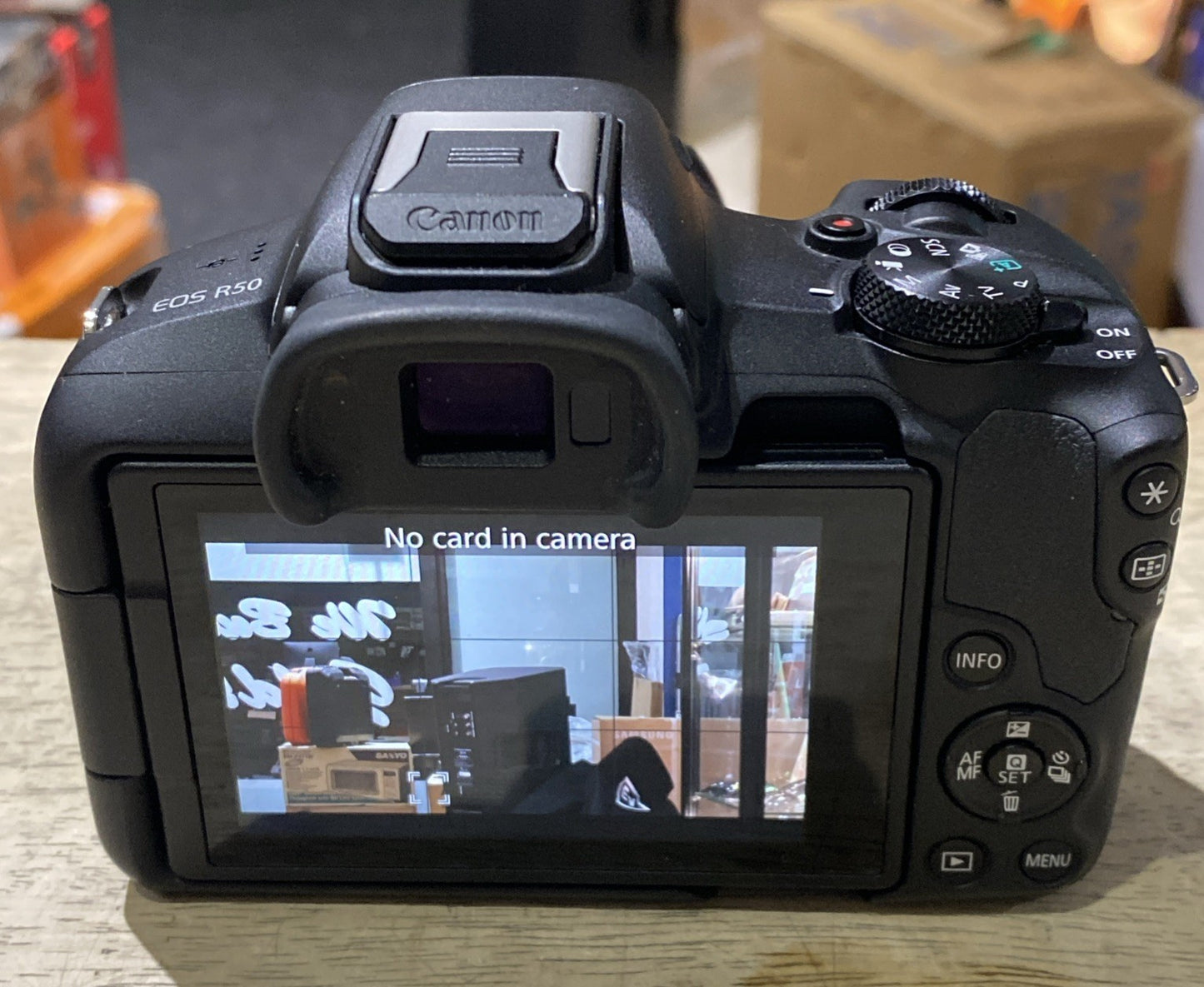 Canon EOS R50 Mirrorless Camera 18-45mm, 55-210mm Lens, 1 Battery, Charger, Bag