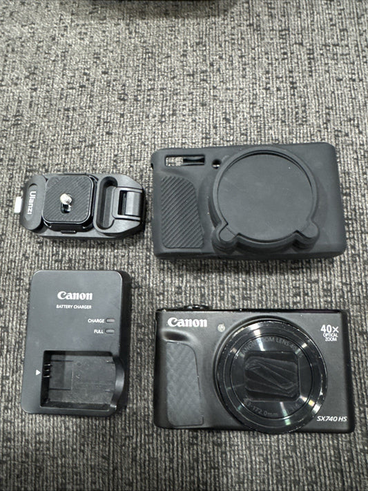Canon PowerShot SX740 HS Wi-Fi 4K Digital Camera (Black) W/ Charger And Extras