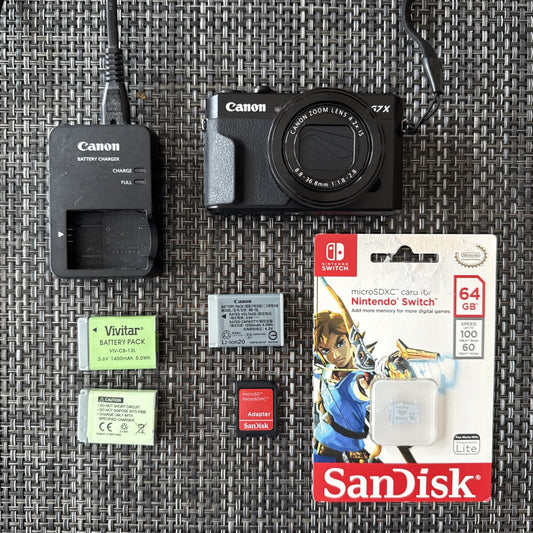 Canon PowerShot G7 X Mark II 20.1MP Compact Camera - Black Mint
