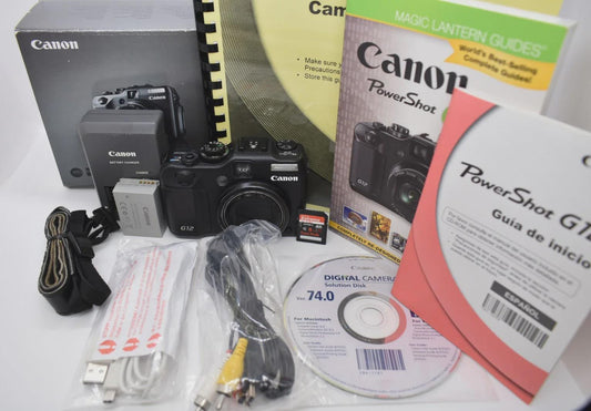 Canon PowerShot G12 Digital Camera 10.0MP 5x Optical Zoom Bundle - Fully Tested