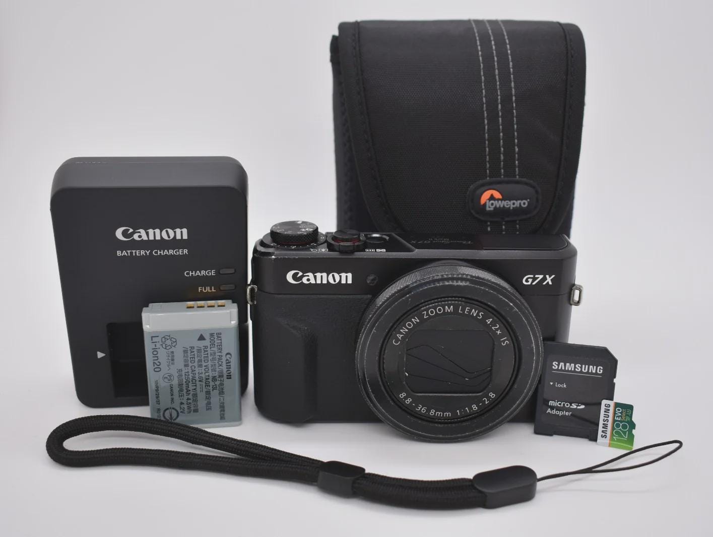 Canon G7X Mark II - 20.1 MP Compact Digital Camera 4.2x Zoom Bundle - Tested