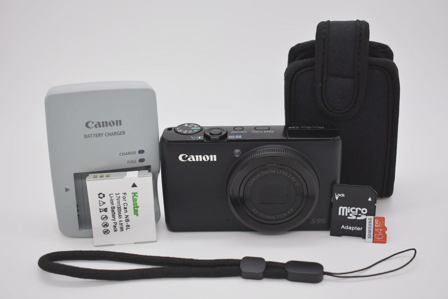 Canon PowerShot S95 10.0MP Digital Black Camera Complete - FULLY TESTED WORKS