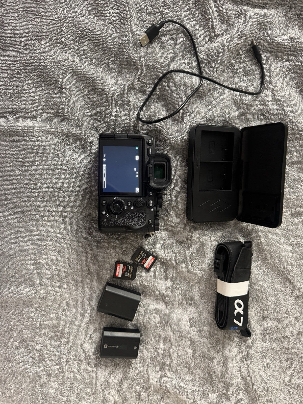 Sony Alpha a7S III Mirrorless Digital Camera Body, Charger, Extra Batteries,